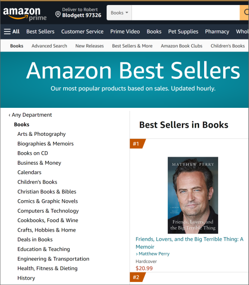 Amazon bestsellers in books